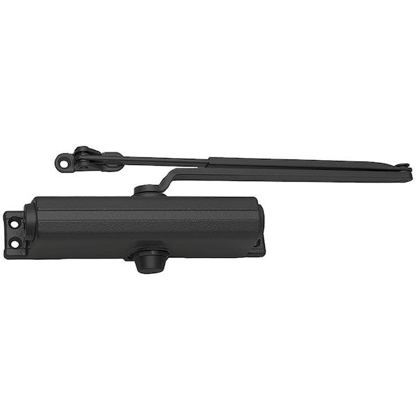 Surf Closer, Reg Arm, Tri Mount, SPBLK, Less Cover